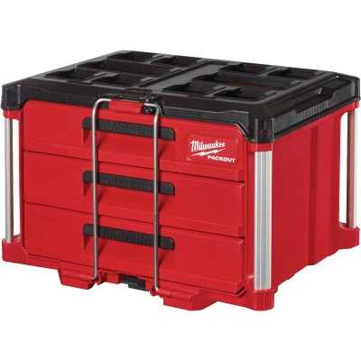 Milwaukee PACKOUT 3-Drawer Toolbox, 50 Lb. Capacity